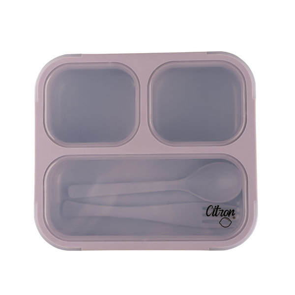 2022 Lunch Box with Fork and Spoon - Purple