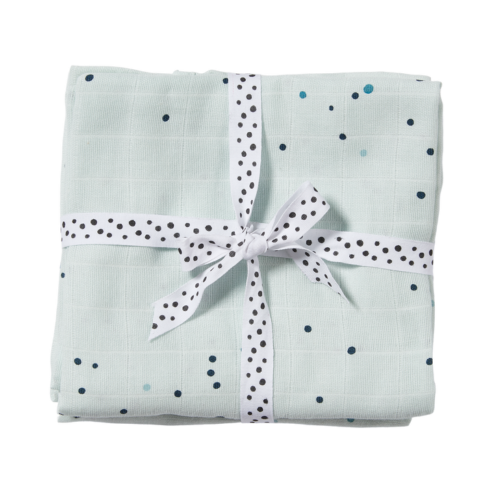 Burp cloth, Dreamy dots (2 pack) - White - The Crib