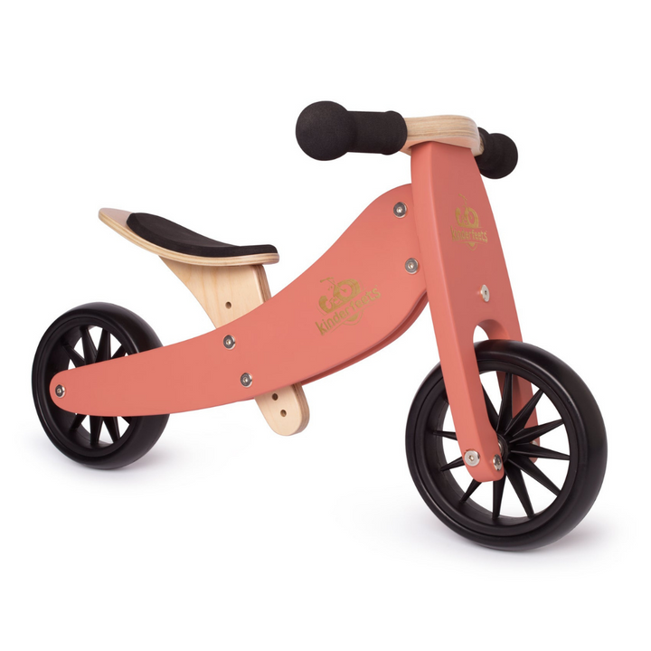 Kinderfeets 2-in-1 Tiny Tot Tricycle & Balance Bike Coral
