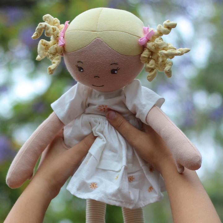 Linen Rag Doll - Priscy - The Crib