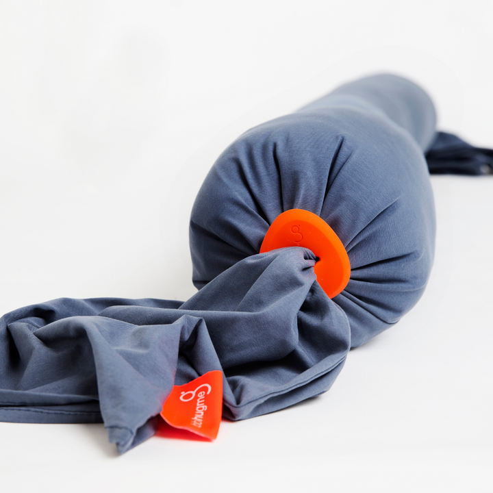 bbhugme pregnancy pillow dusty blue orange