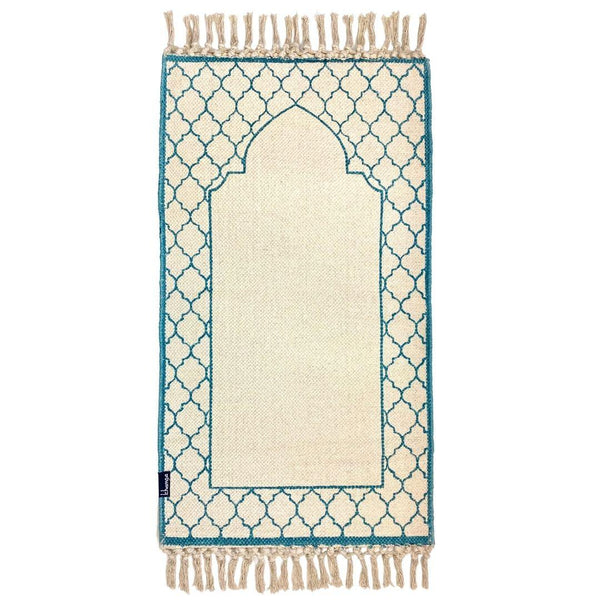 Organic Cotton Max Prayer Mat for Adults - Azraq Blue - The Crib