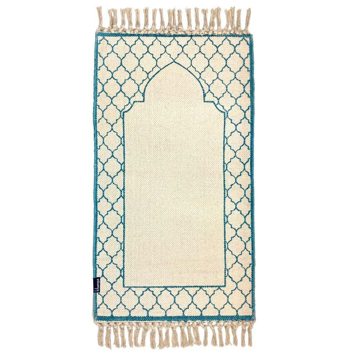 Organic Cotton Mini "PLUS" Prayer Mat for Children - Azraq Blue - The Crib