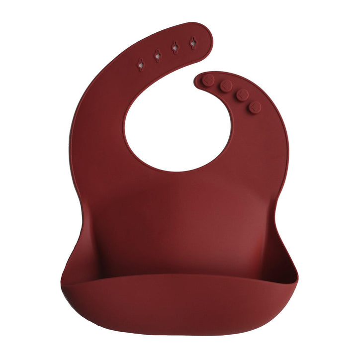 Silicone Baby Bib, Solid Colors - Forest Green - The Crib