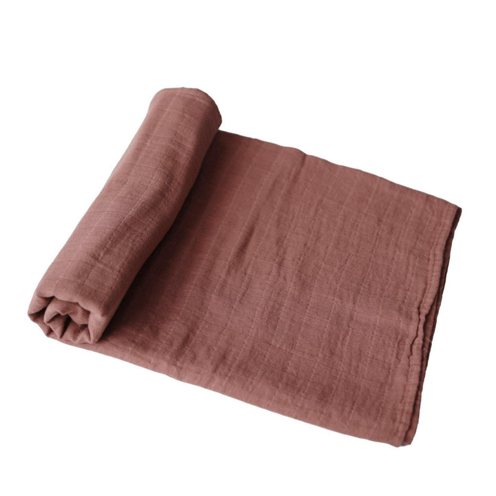 Swaddle Blanket Organic Cotton - Cognac - The Crib