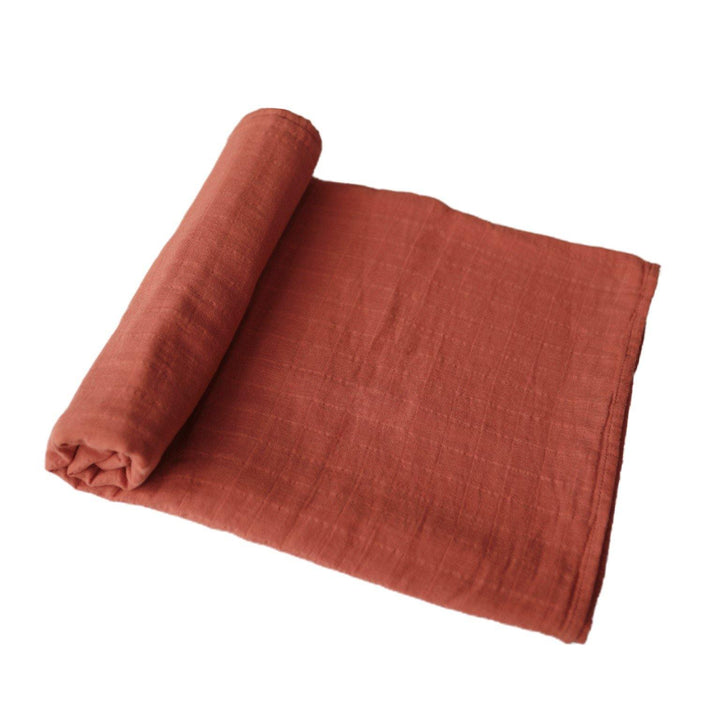 Swaddle Blanket Organic Cotton - Auburn - The Crib