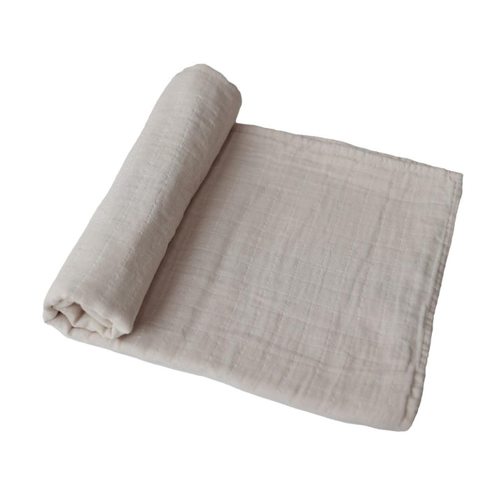 Swaddle Blanket Organic Cotton - Fog - The Crib