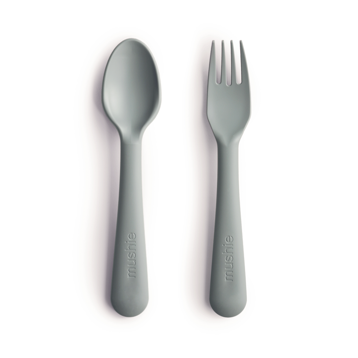 mushie fork and spoon sage