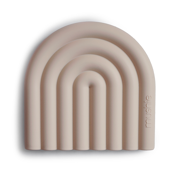 mushie teether rainbow shifting sand