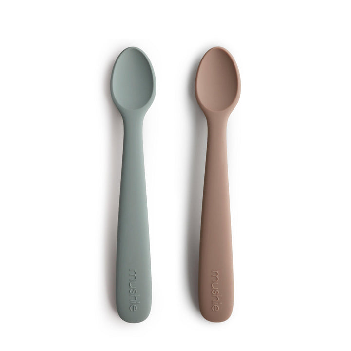 mushie baby spoon stone and cloudy mauve