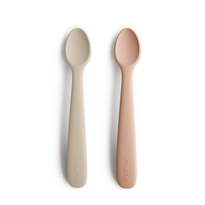 Mushie Baby Spoon Blush and Shifting Sand