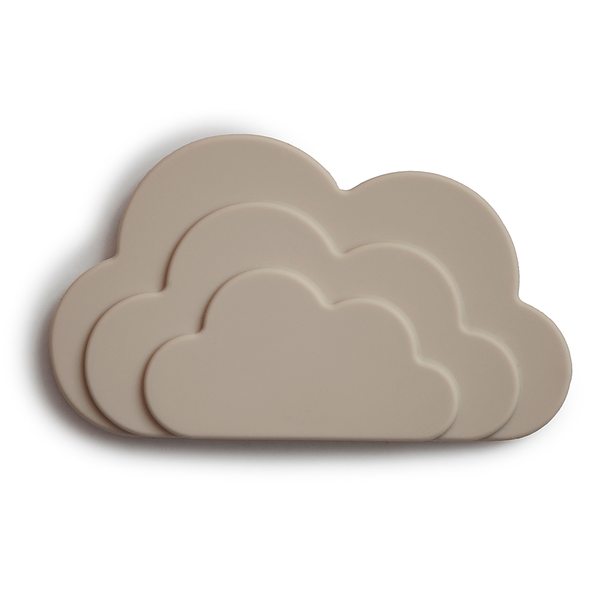 mushie teether cloud gray