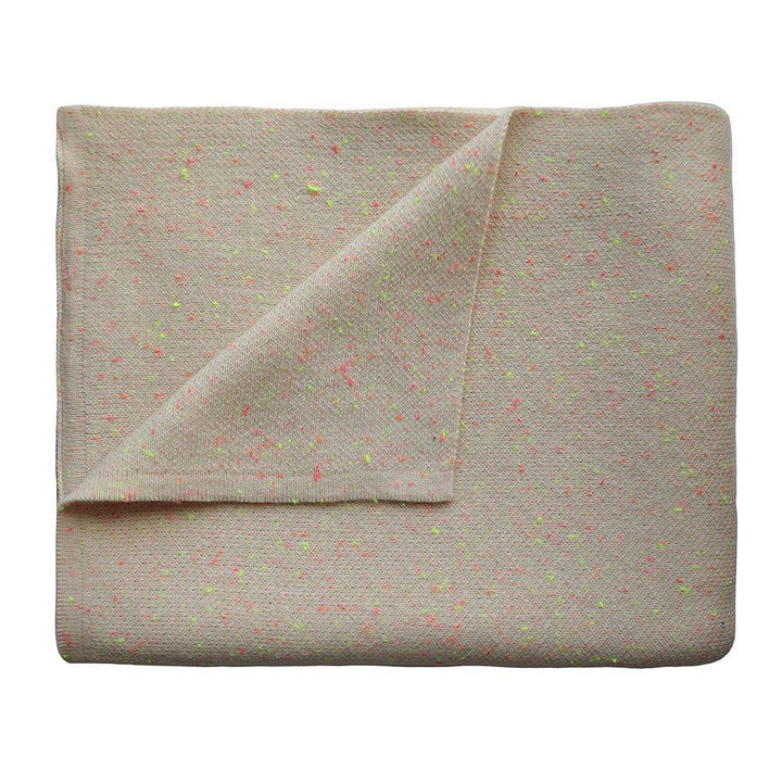 Mushie Knitted Baby Blanket Confetti Peach
