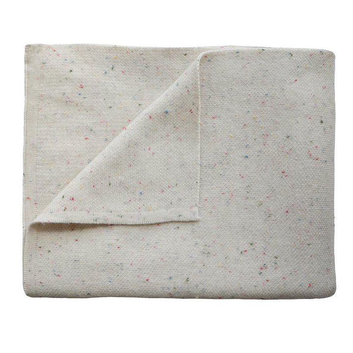 Mushie Knitted Baby Blanket Confetti Ivory