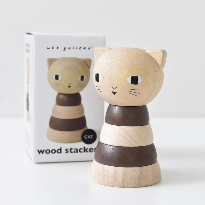 Wee Gallery Wood Stacker Toy Cat