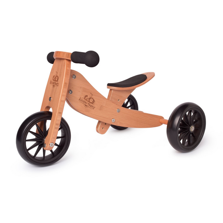 Kinderfeets 2-in-1 Tiny Tot Tricycle & Balance Bike Bamboo