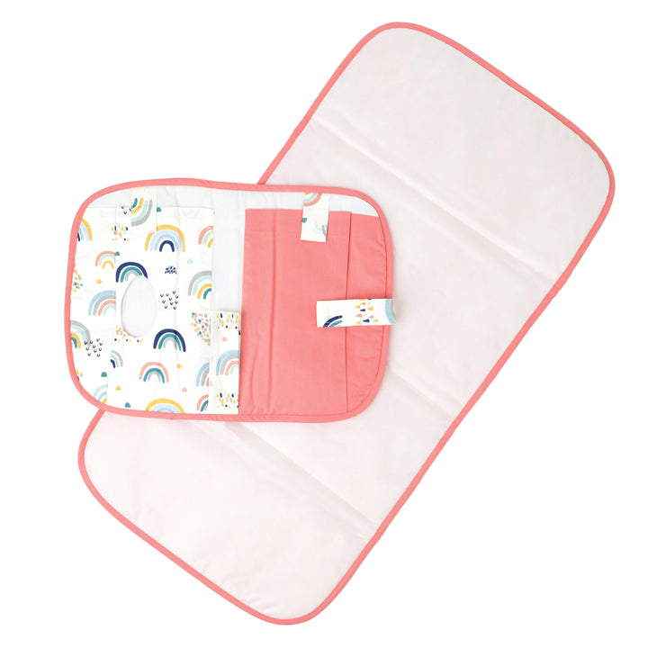 Diaper Pouch - Pink Rainbow - The Crib