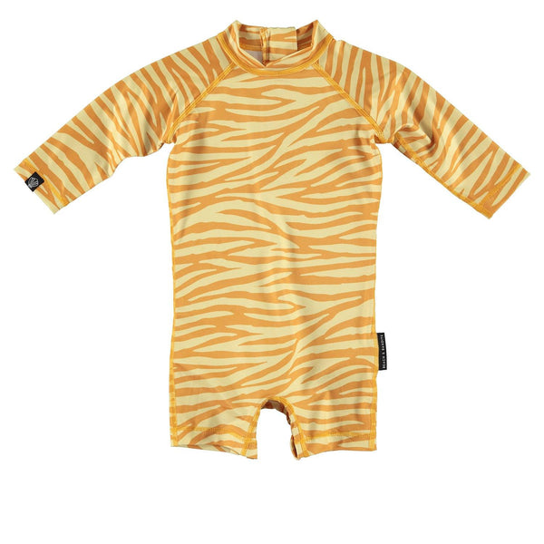 Golden Tiger Long Sleeve Baby Swimsuit - The Crib