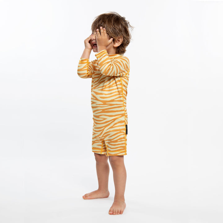 Golden Tiger Long Sleeve Baby Swimsuit - The Crib