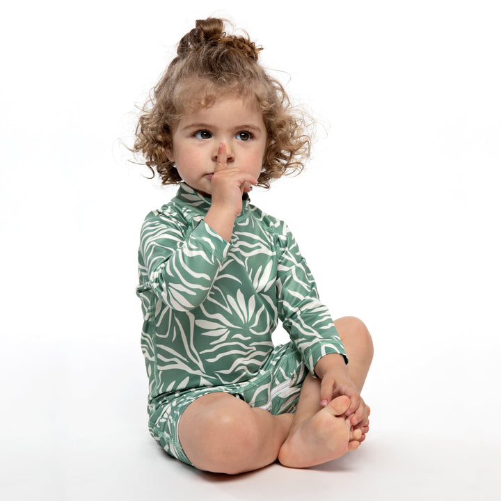 Hello Tropical Long Sleeve Baby Swimsuit - The Crib