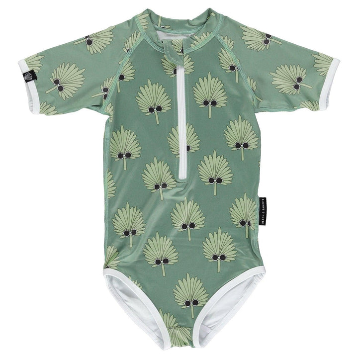 Let it Leaf Short Sleeve Swimsuit - The Crib