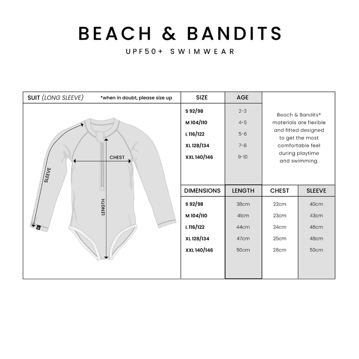 Pearls & Palms Long Sleeve Swimsuit - The Crib