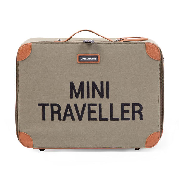 Mini Traveller Kids Suitcase - Kaki Canvas
