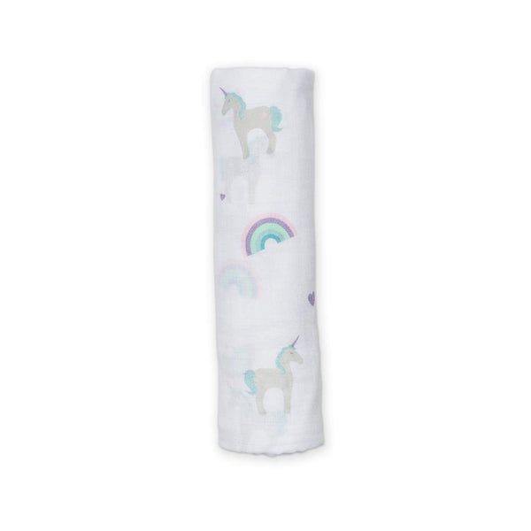 Muslin Swaddle - Rainbows & Unicorns - The Crib