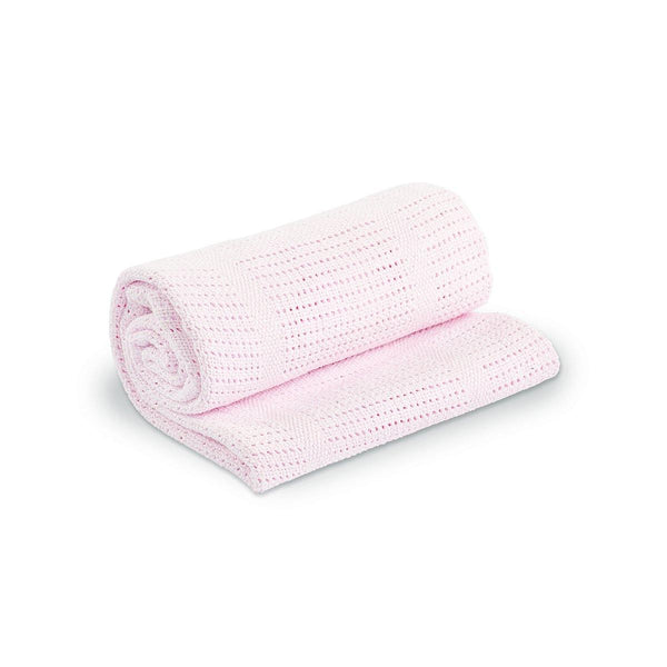 Cellular Blanket - Pink - The Crib