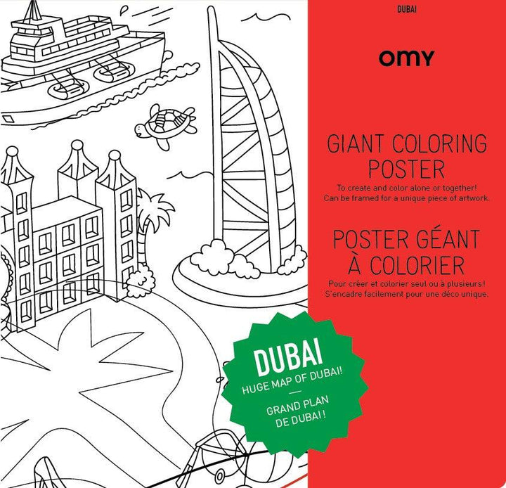 Large Coloring Poster - Dubai - The Crib