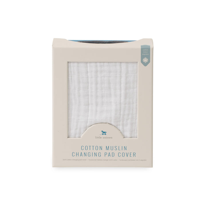 Cotton Muslin Changing Pad Cover - White - The Crib