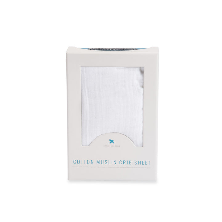 Cotton Muslin Crib Sheet (Solid) - White - The Crib