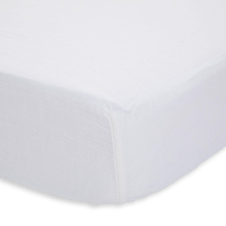 Cotton Muslin Crib Sheet (Solid) - White - The Crib