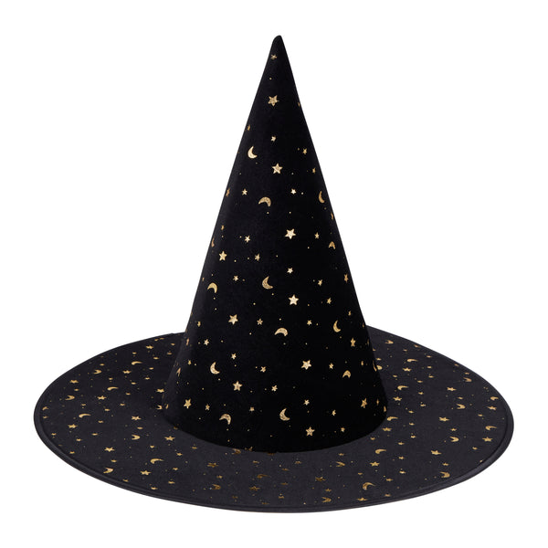 Black Luxe Velvet Witches Hat