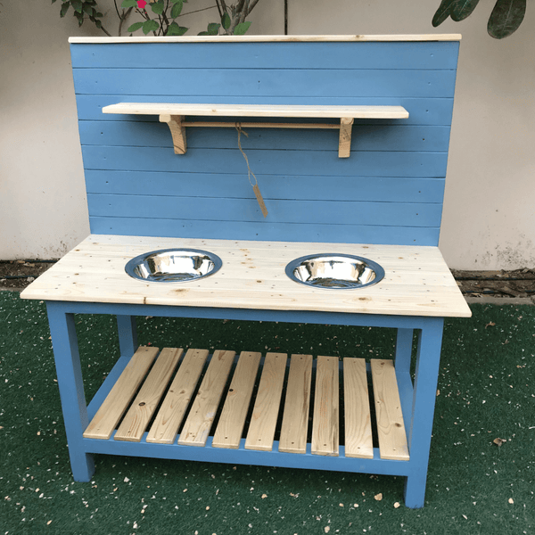 Mud Kitchen with Backing - The Crib