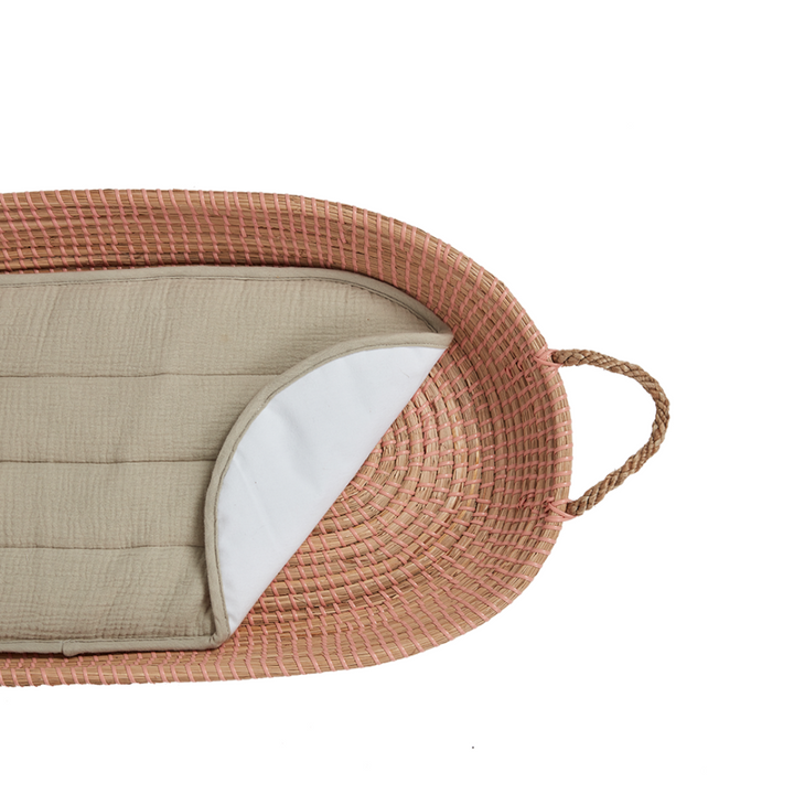 Changing Basket Lux Cotton Insert - Seafoam - The Crib