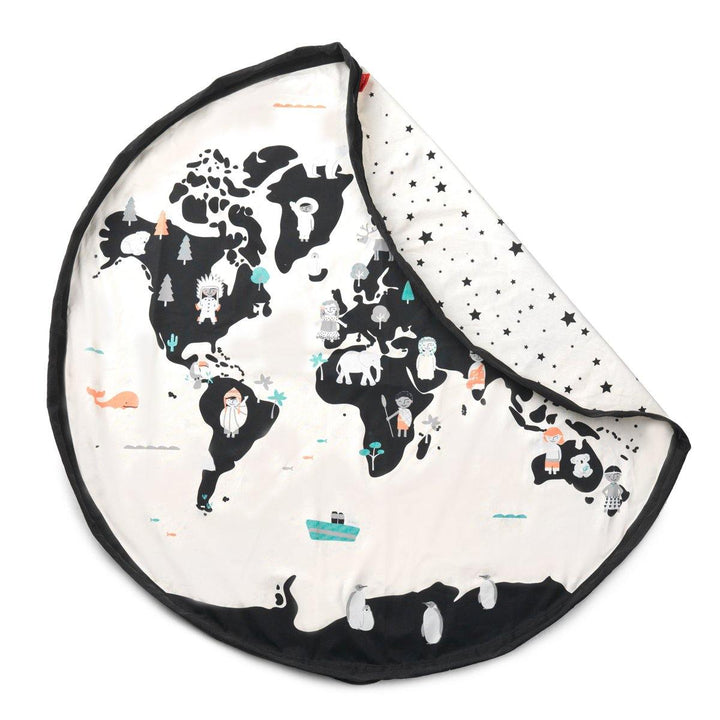 Playmat & Storage Bag - World Map - The Crib
