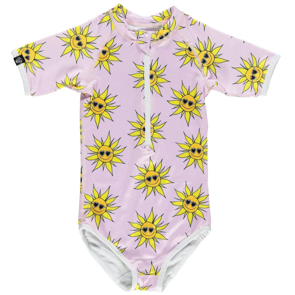 Sunny Flower Swimsuit - Lila - The Crib
