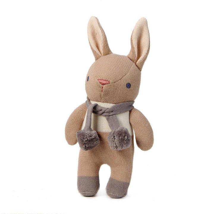 Baby Threads Bunny Rattle - Taupe - The Crib