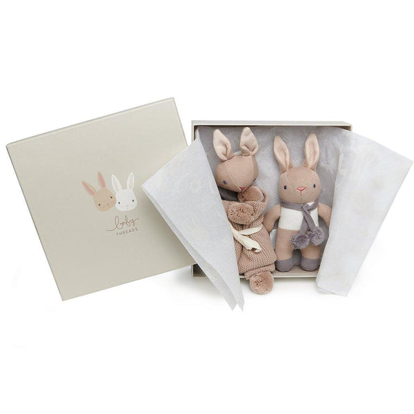Baby Threads Bunny Gift Set - Taupe - The Crib