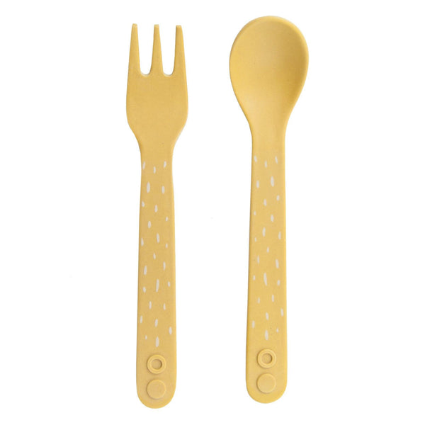 trixie fork and spoon set mr. lion