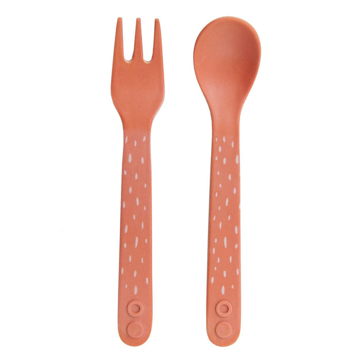 trixie kids fork and spoon set mrs. crab