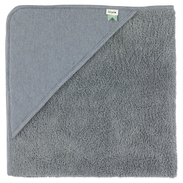 baby Hooded towel grain blue