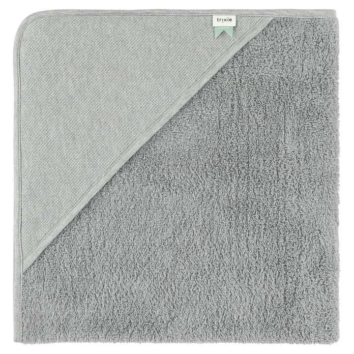 Baby Hooded Towel Grain Grey