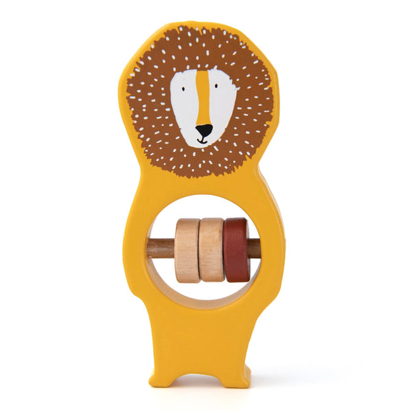 Wooden Rattle - Mr. Lion