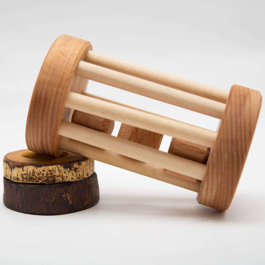 Matte Rattle Twinville Montessori Wooden Rattle at TheCrib.ae