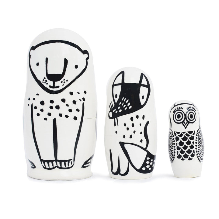 Wee Gallery Set of 3 Nesting Dolls - Forest Friends