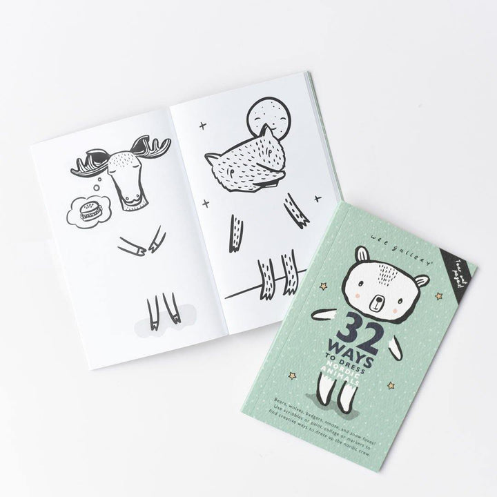 Wee Gallery 32 Ways to Dress Nordic Animals - Coloring Activity Book