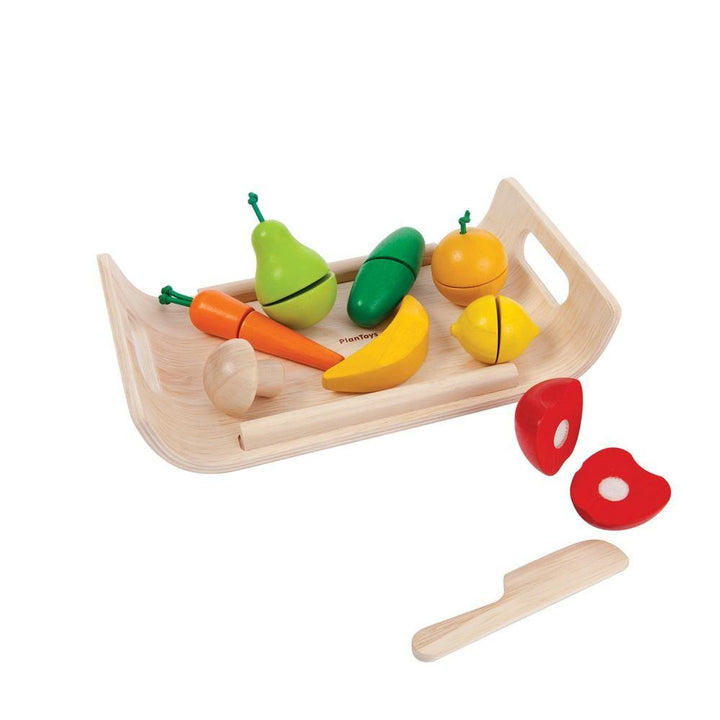Wooden Assorted Fruit & Vegetable - The Crib