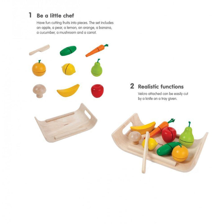 Wooden Assorted Fruit & Vegetable - The Crib